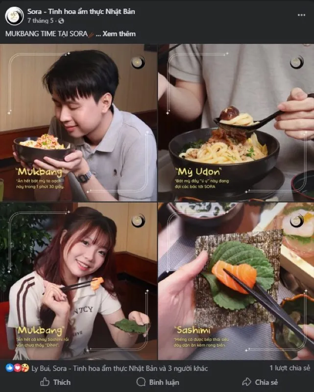 Chuỗi video mukbang trên Facebook