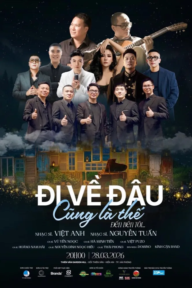 Poster đêm nhạc Đi về đâu cũng là thế tại Thiên Văn Garden Hill
