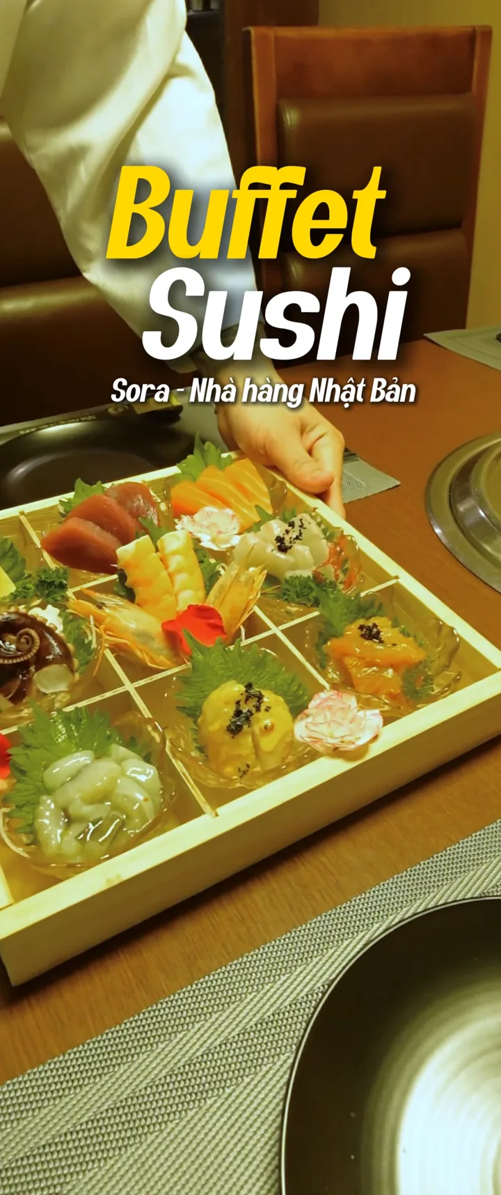 VJ giới thiệu set buffet trong video của SORA