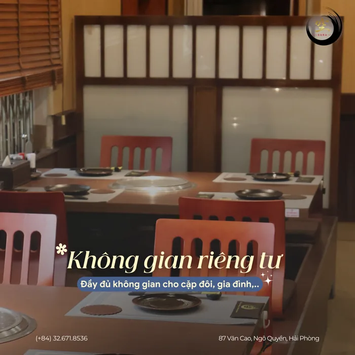 Không gian phòng riêng tại SORA